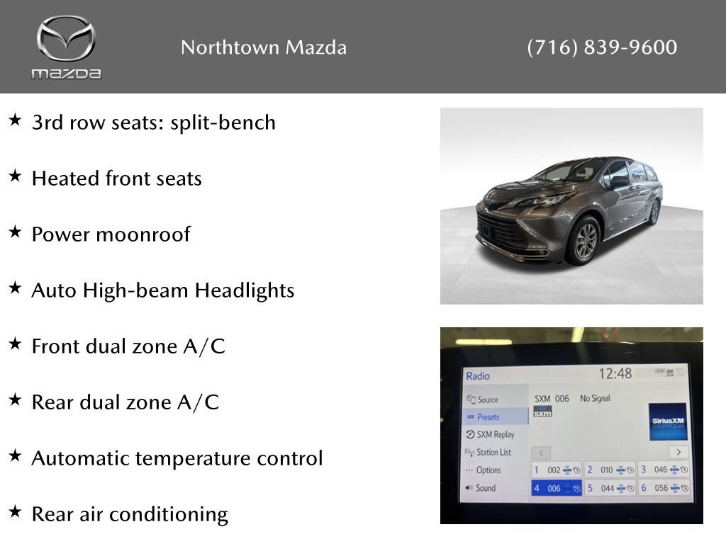 Used 2021 Toyota Sienna XLE AWD/4WD image 2