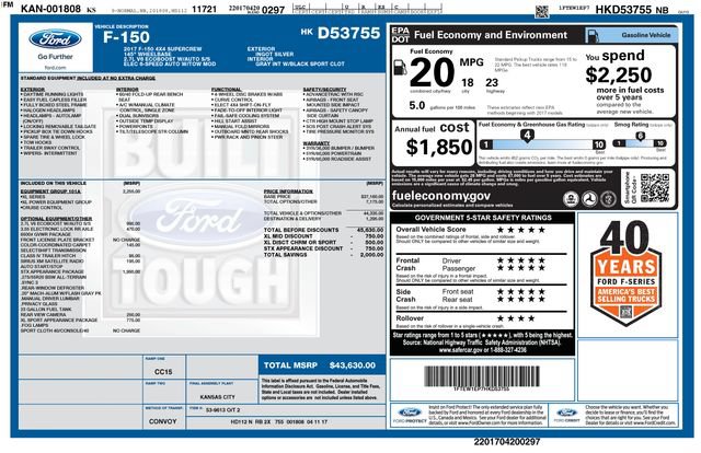 Used 2017 Ford F150 XL w/ Equipment Group 101A Mid AWD/4WD image 21