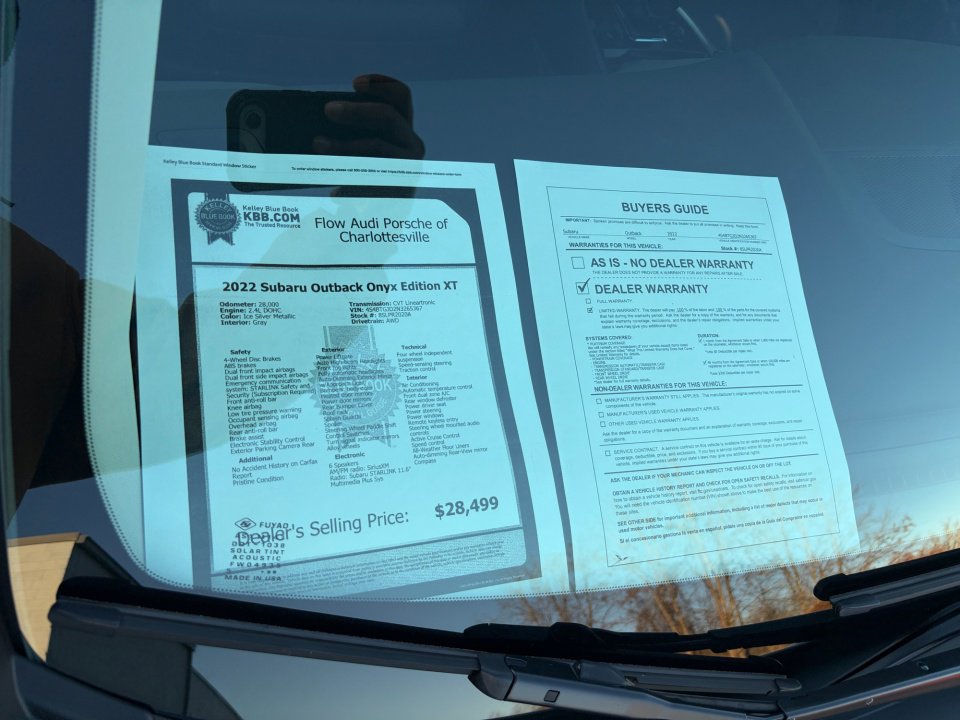 Used 2022 Subaru Outback Onyx Edition XT w/ Popular Package #2 image 36