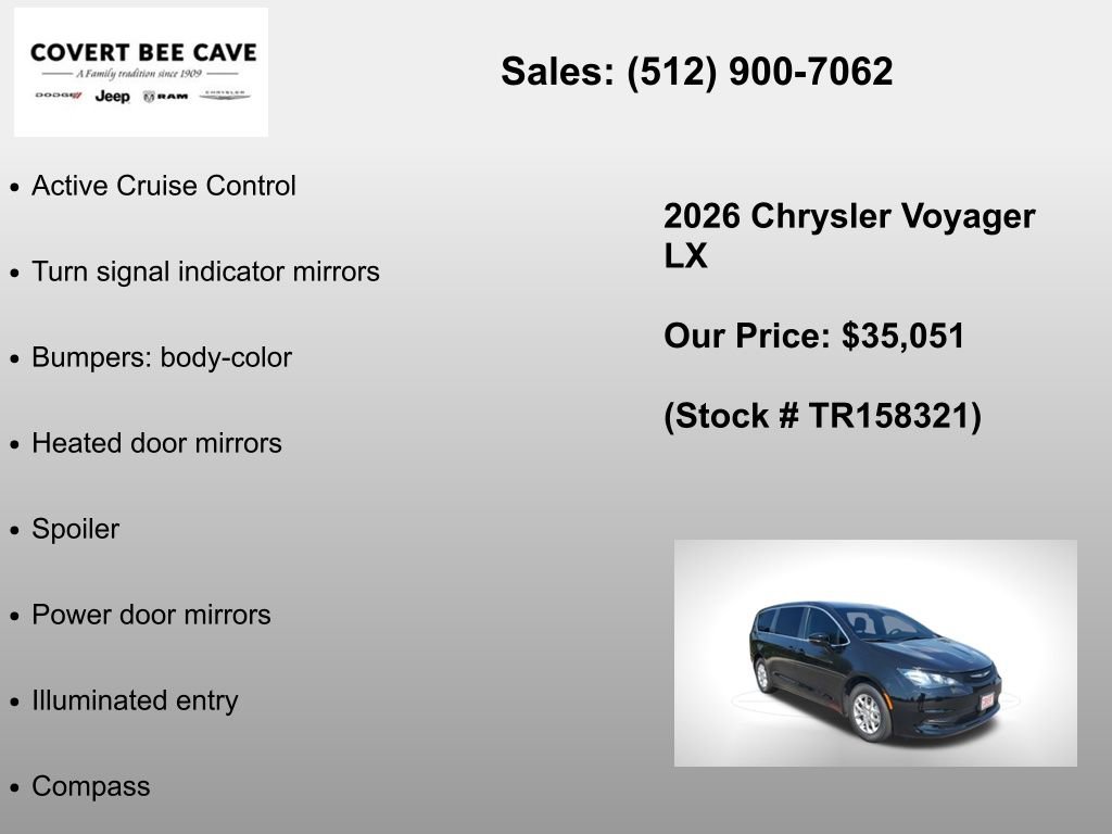 New 2026 Chrysler Voyager LX image 12