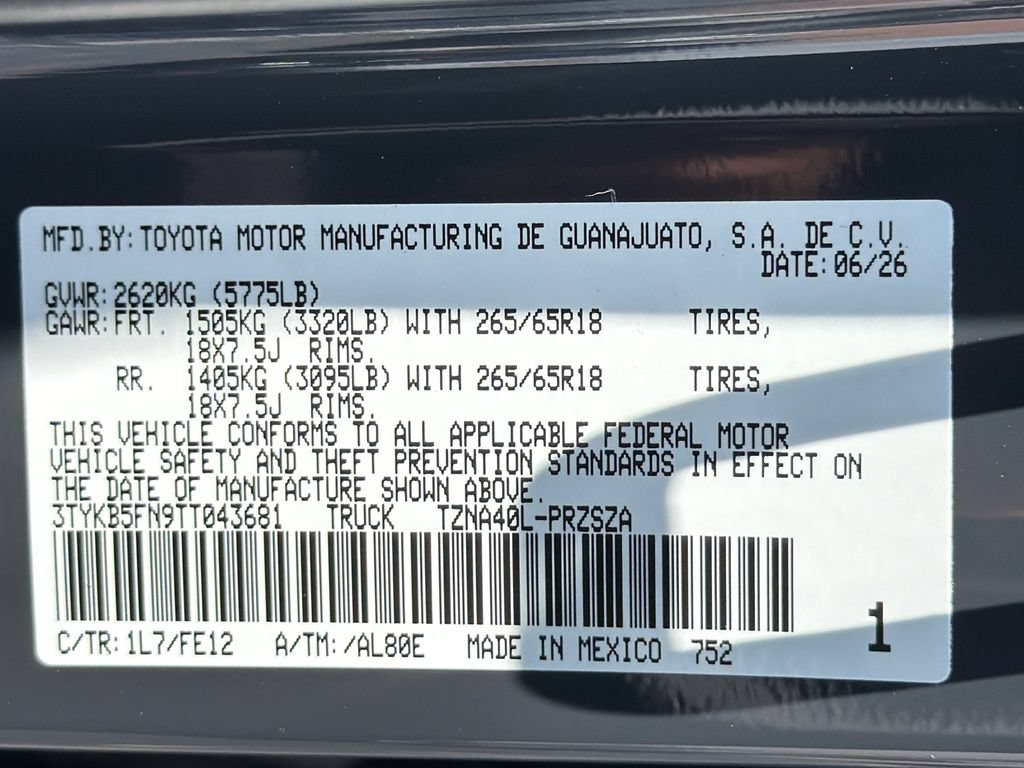 New 2026 Toyota Tacoma TRD Sport w/ TRD Sport Upgrade Package RWD image 37