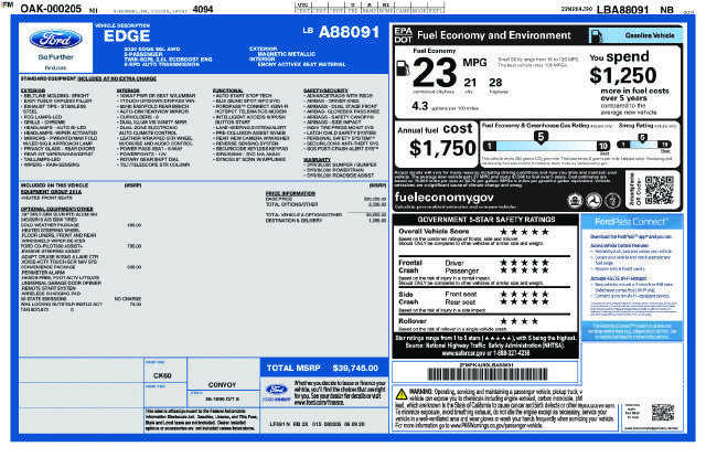 Used 2020 Ford Edge SEL w/ Convenience Package AWD/4WD image 7