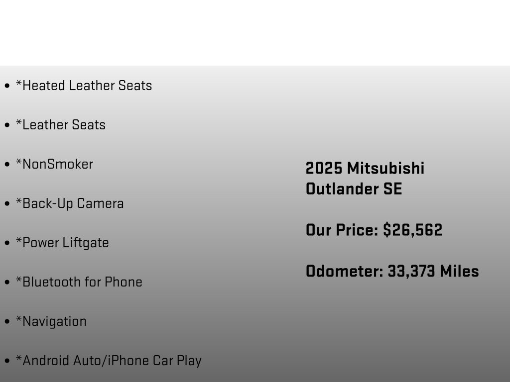Used 2025 Mitsubishi Outlander SE FWD image 6