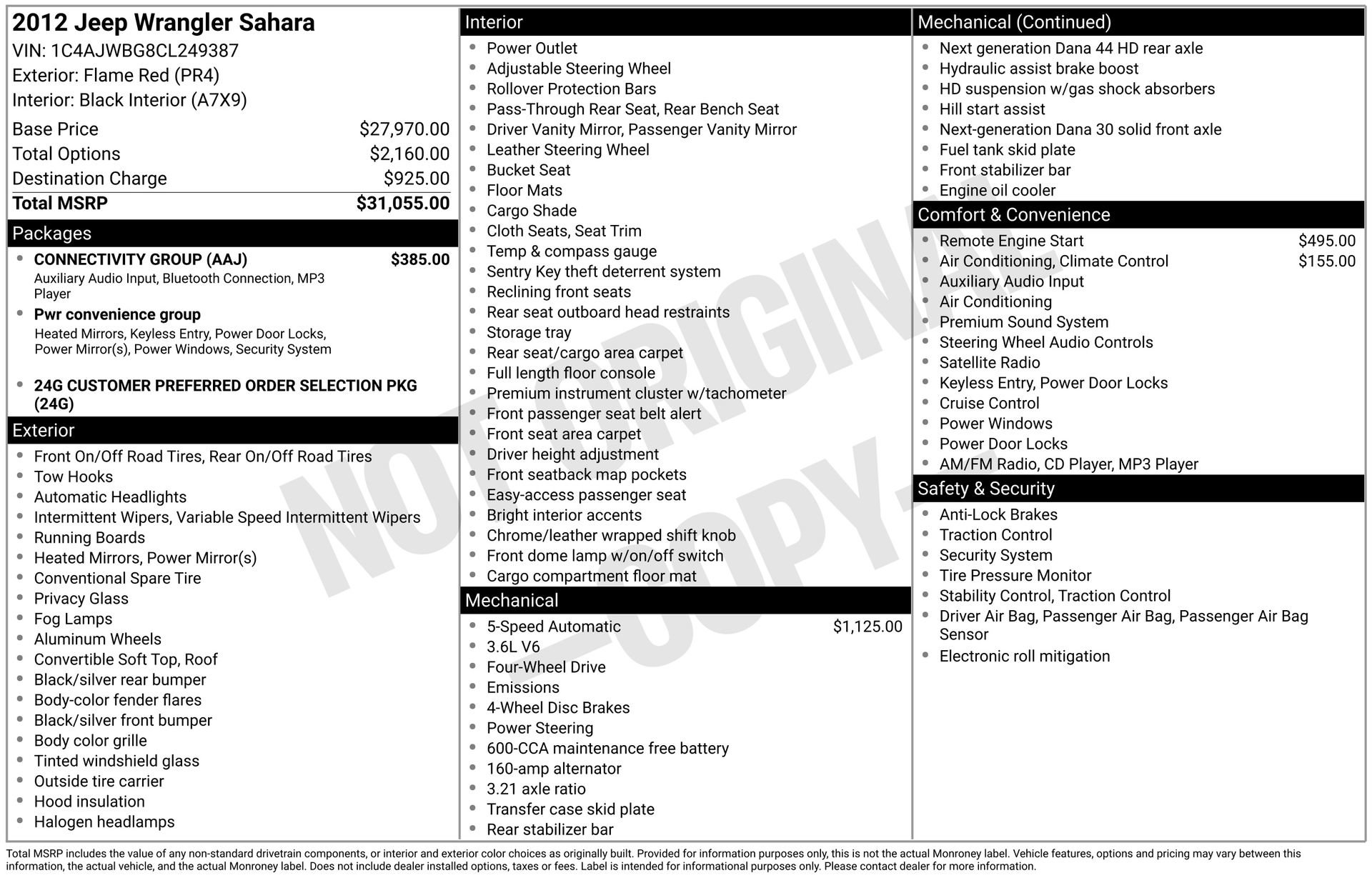 Used 2012 Jeep Wrangler Sahara w/ Connectivity Group image 24