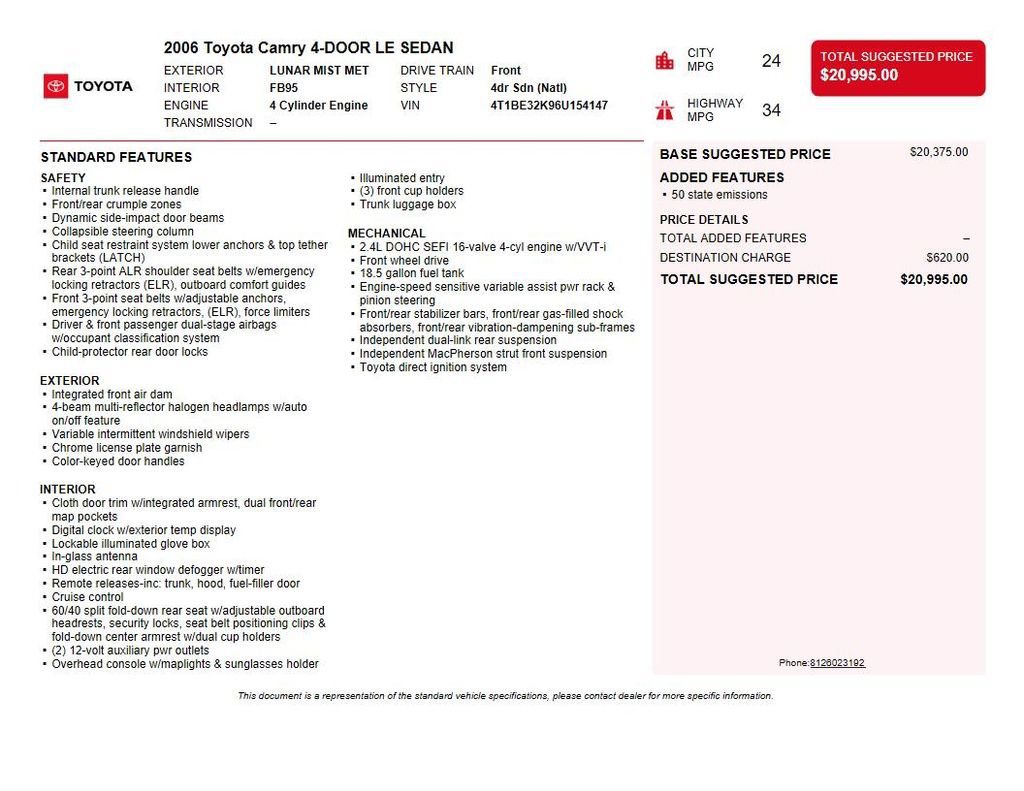 Used 2006 Toyota Camry FWD image 30