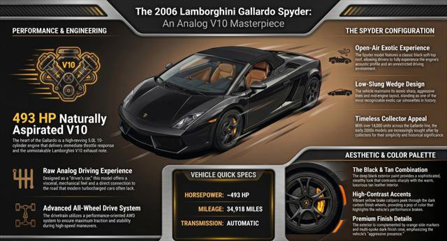 Used 2006 Lamborghini Gallardo Spyder AWD/4WD image 2