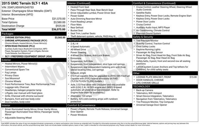 Used 2015 GMC Terrain SLT w/ Chrome Edition image 44