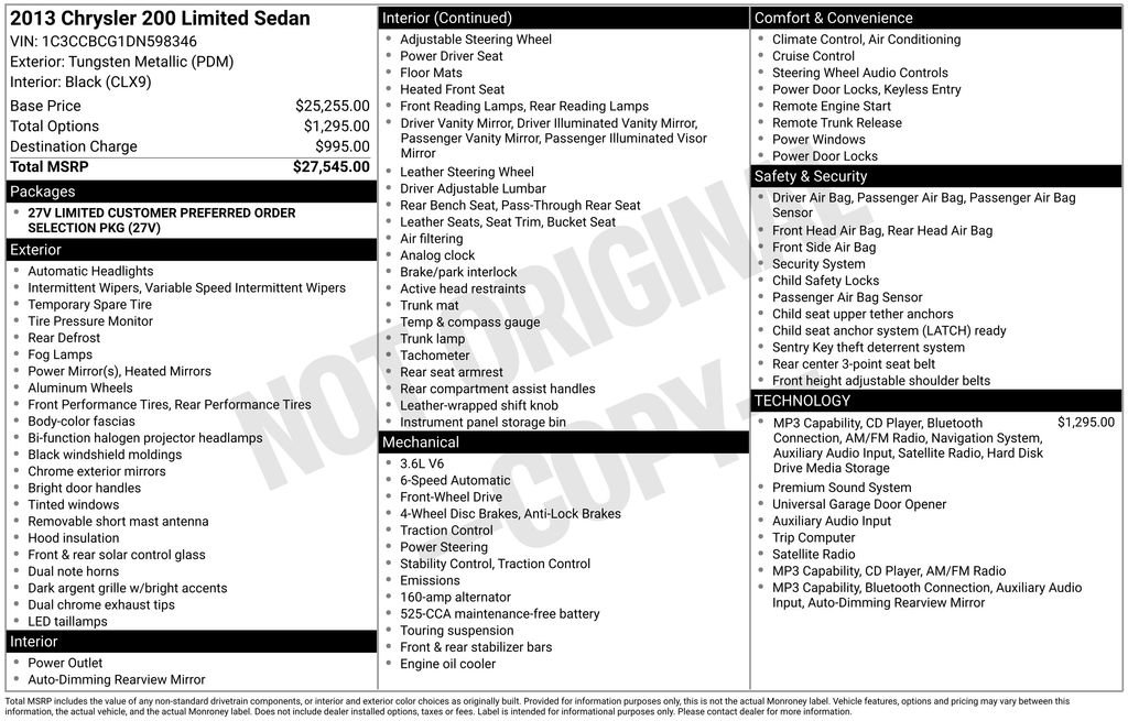 Used 2013 Chrysler 200 Limited FWD image 30