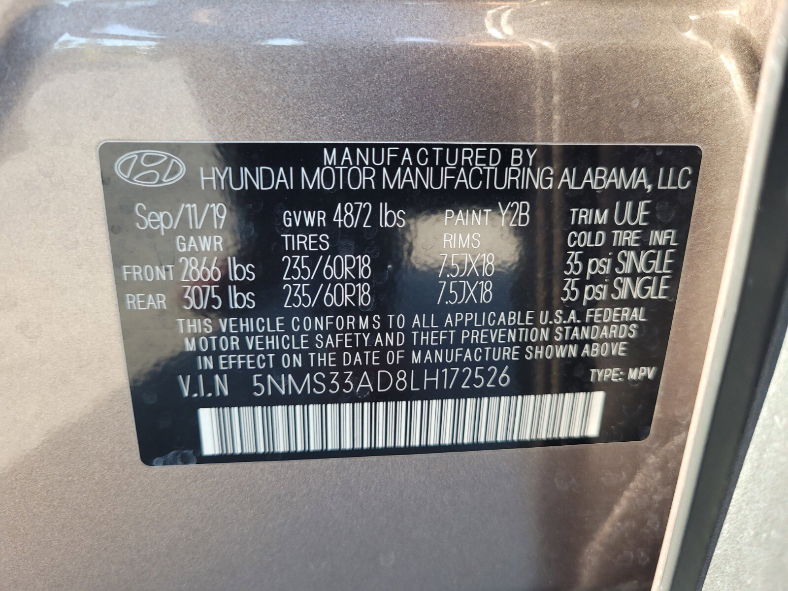 Used 2020 Hyundai Santa Fe SEL w/ Convenience + Premium Package image 19