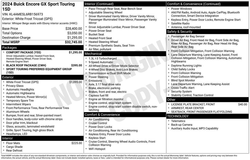 Certified 2024 Buick Encore GX Sport Touring w/ Comfort Package AWD/4WD image 5
