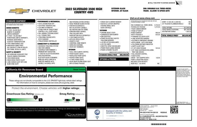Used 2022 Chevrolet Silverado 3500 High Country w/ Technology Package AWD/4WD image 59