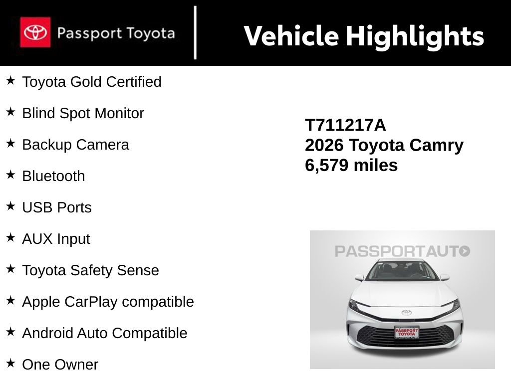 Certified 2026 Toyota Camry LE image 14