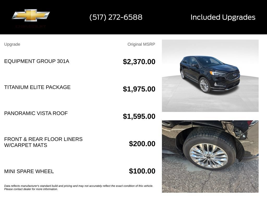 Used 2022 Ford Edge Titanium w/ Equipment Group 301A AWD/4WD image 15