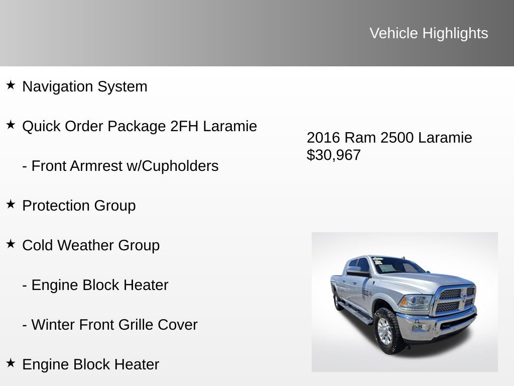 Used 2016 RAM 2500 Laramie w/ Cold Weather Group image 8