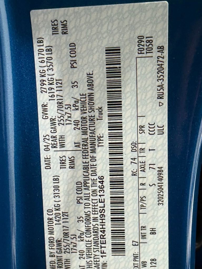 New 2025 Ford Ranger XLT w/ Equipment Group 301A High image 38