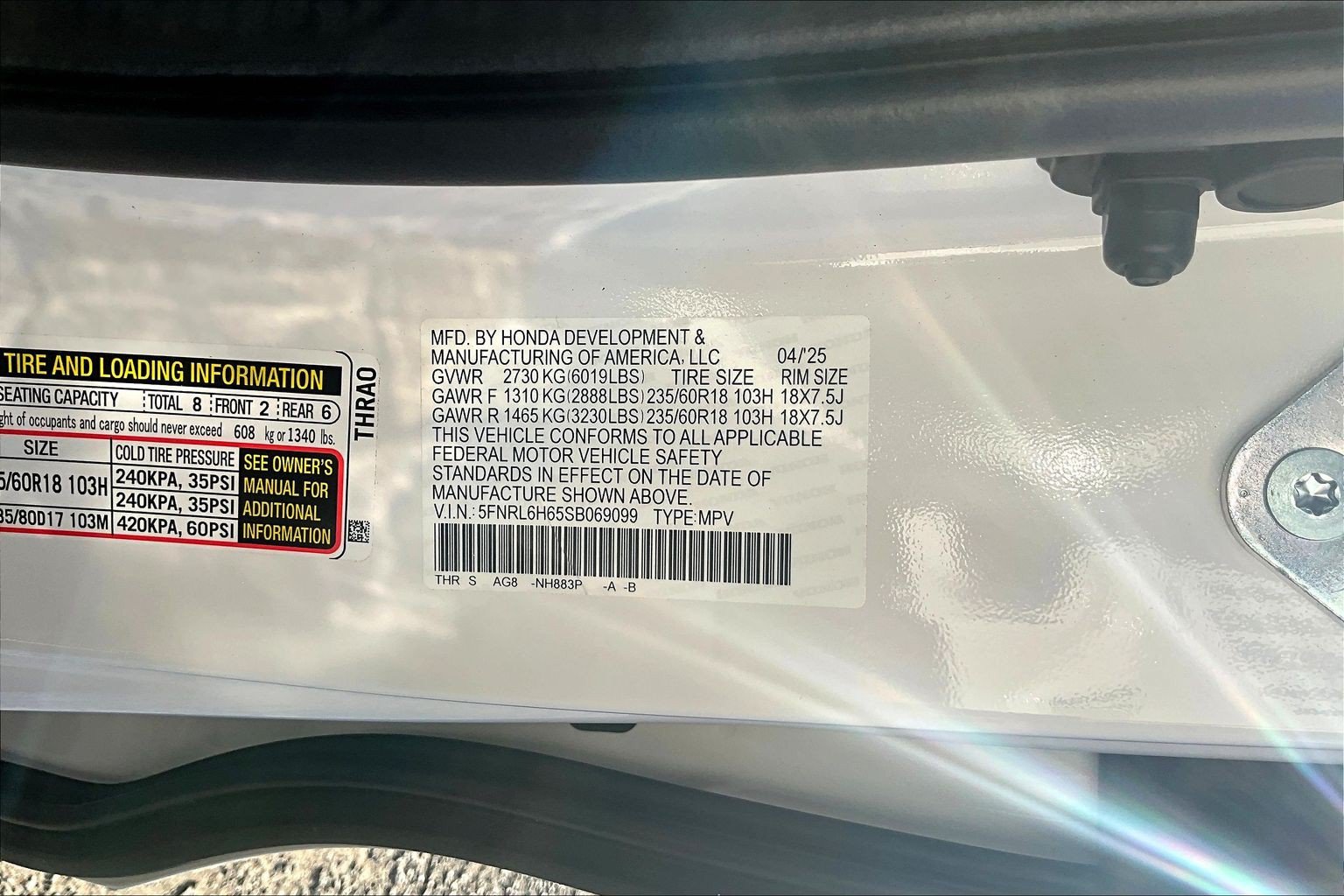 Certified 2025 Honda Odyssey EX-L image 35