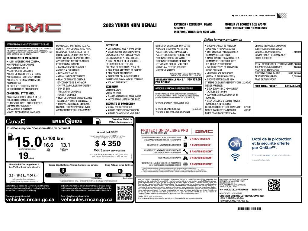 Used 2023 GMC Yukon Denali w/ Denali Reserve Package AWD/4WD image 4