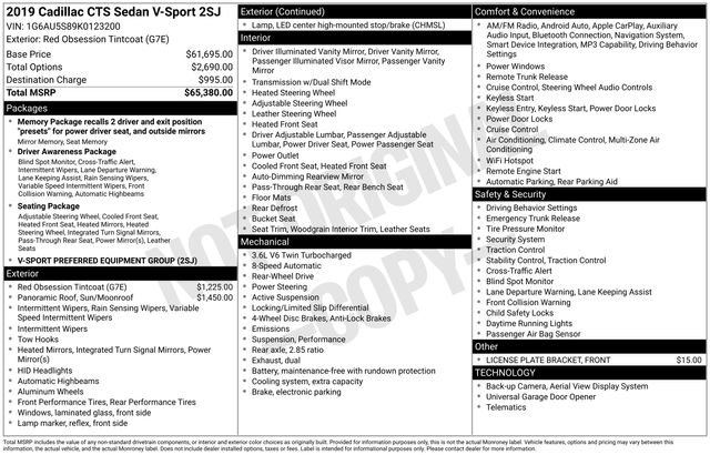 Used 2019 Cadillac CTS Vsport image 2