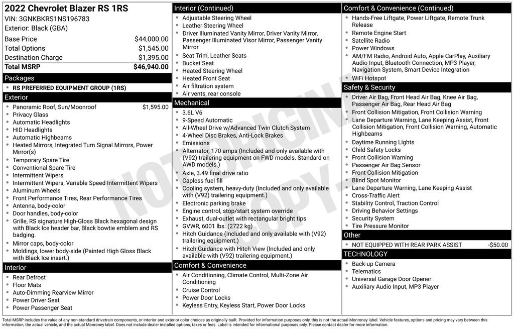 Used 2022 Chevrolet Blazer RS image 3