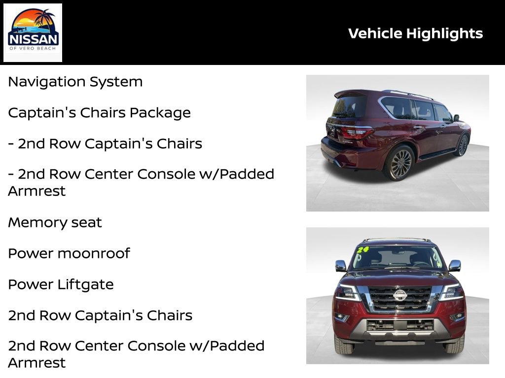 Certified 2024 Nissan Armada Platinum w/ Captain's Chairs Package image 19