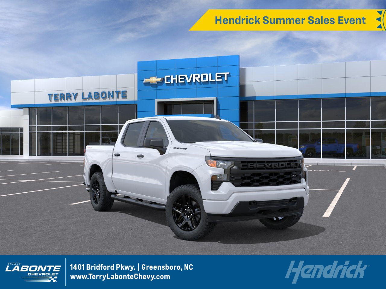 New 2026 Chevrolet Silverado 1500 Custom w/ Turbomax Blackout Package AWD/4WD image 1