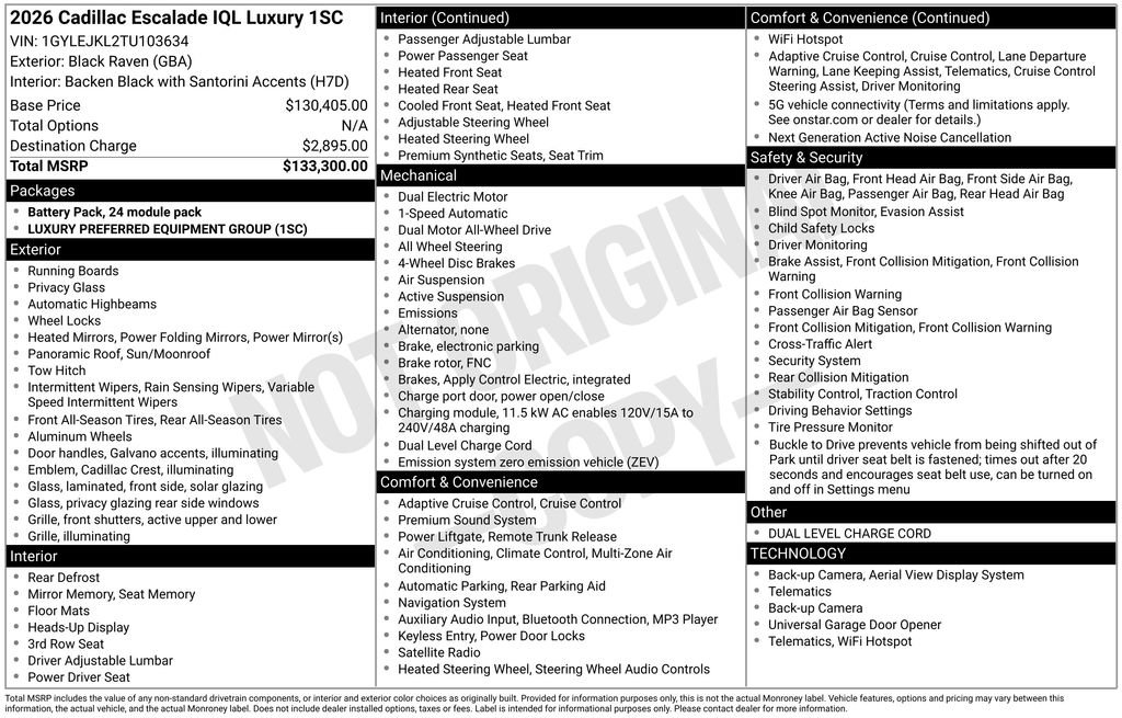 New 2026 Cadillac Escalade IQL Luxury AWD/4WD image 5