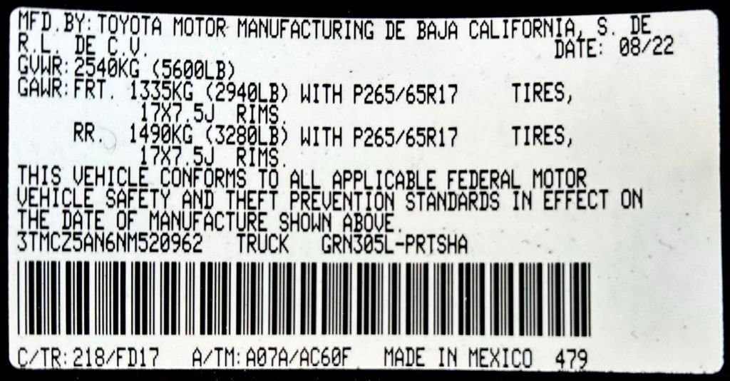 Certified 2022 Toyota Tacoma TRD Sport w/ Black Out Package (TMS) AWD/4WD image 23
