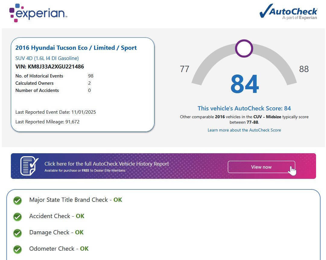 Used 2016 Hyundai Tucson Sport image 2