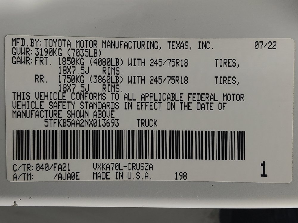 Used 2022 Toyota Tundra SR RWD image 33