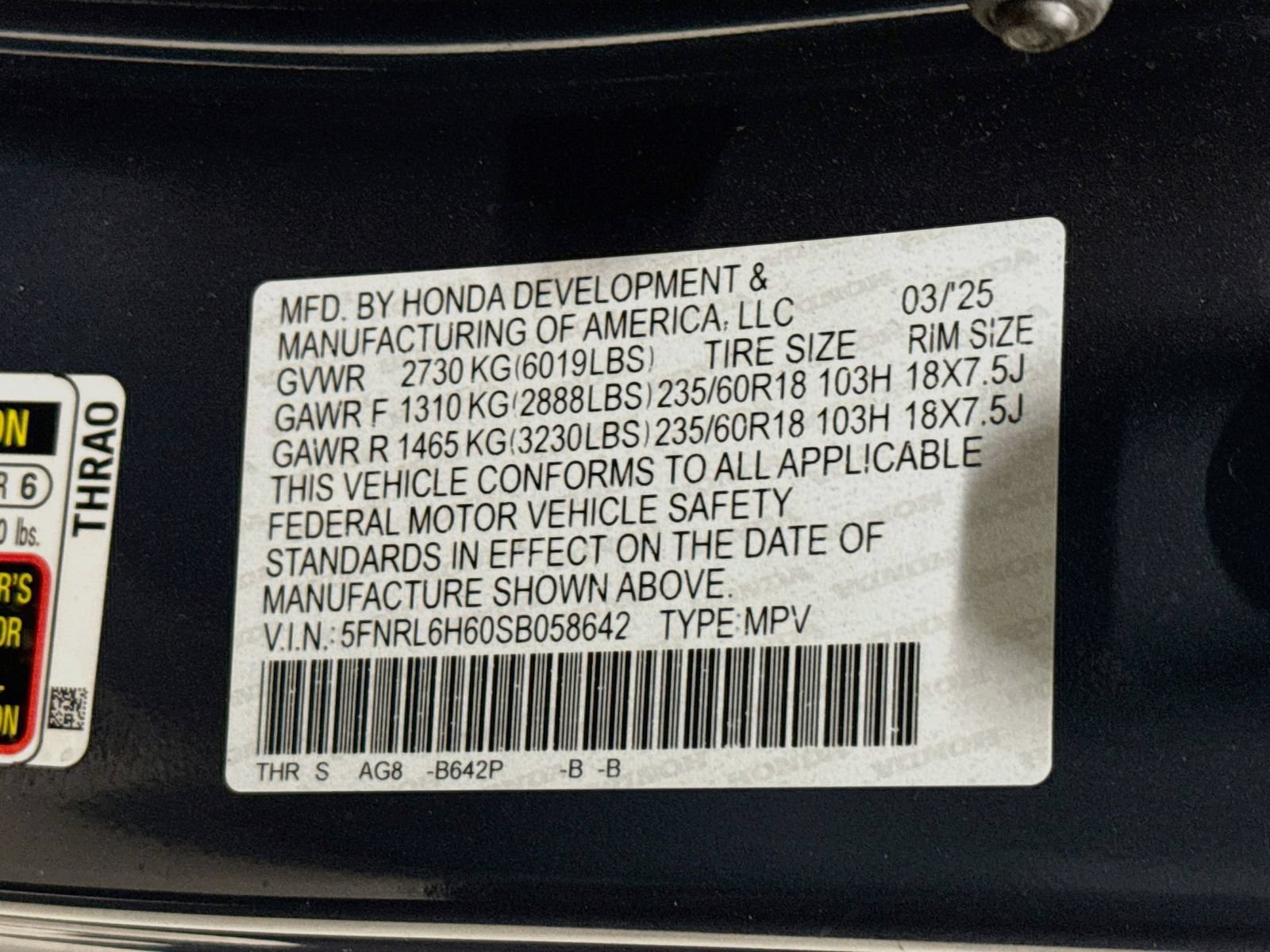 Used 2025 Honda Odyssey EX-L image 34