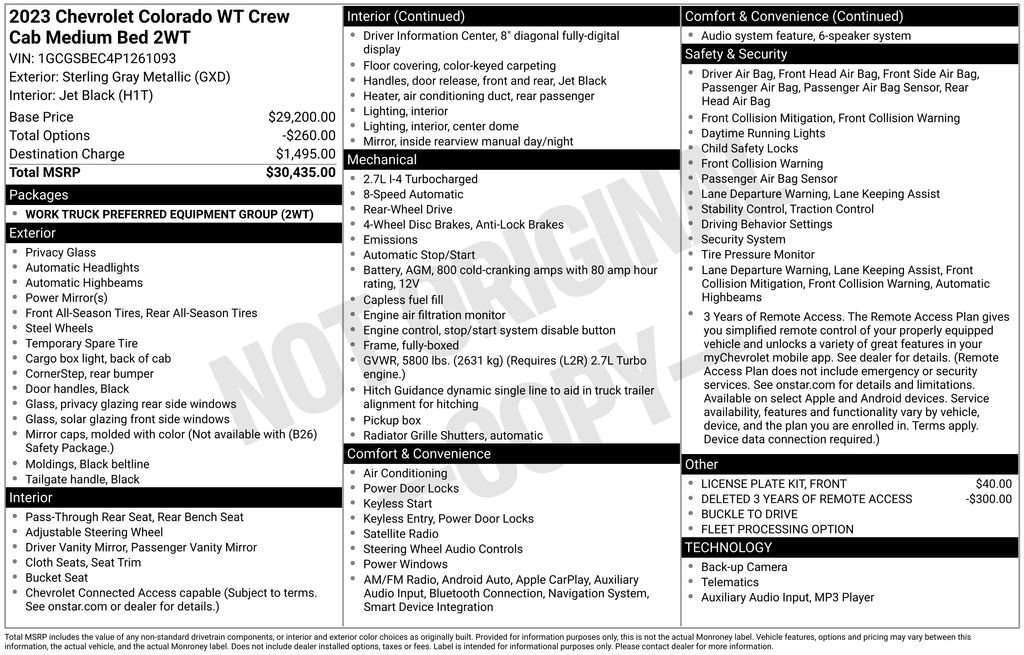 Used 2023 Chevrolet Colorado W/T image 17