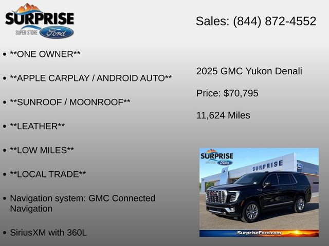 Used 2025 GMC Yukon Denali w/ Sun & Power Step Package AWD/4WD image 18