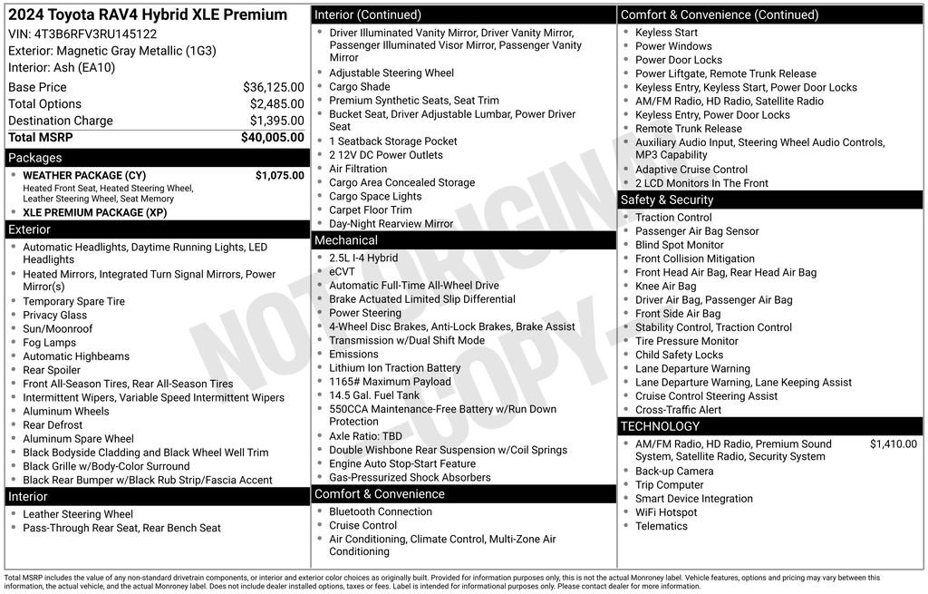 Used 2024 Toyota RAV4 XLE Premium w/ Weather Package AWD/4WD image 40