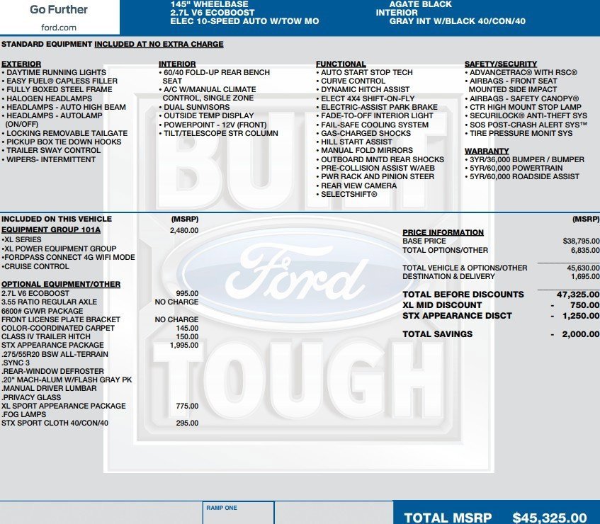 Used 2020 Ford F150 XL w/ Equipment Group 101A Mid image 2