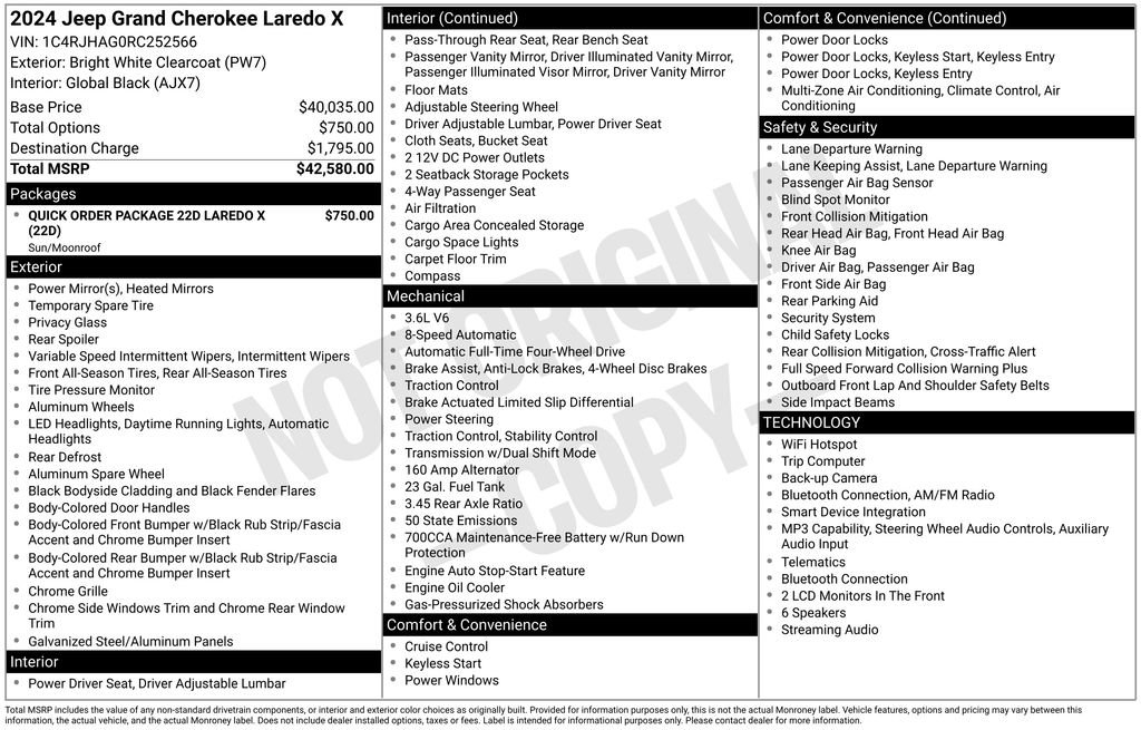 Used 2024 Jeep Grand Cherokee Laredo X AWD/4WD image 42