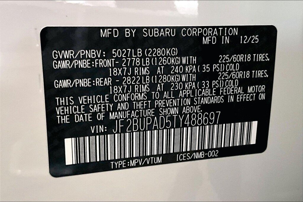Certified 2026 Subaru Outback Premium AWD/4WD image 19