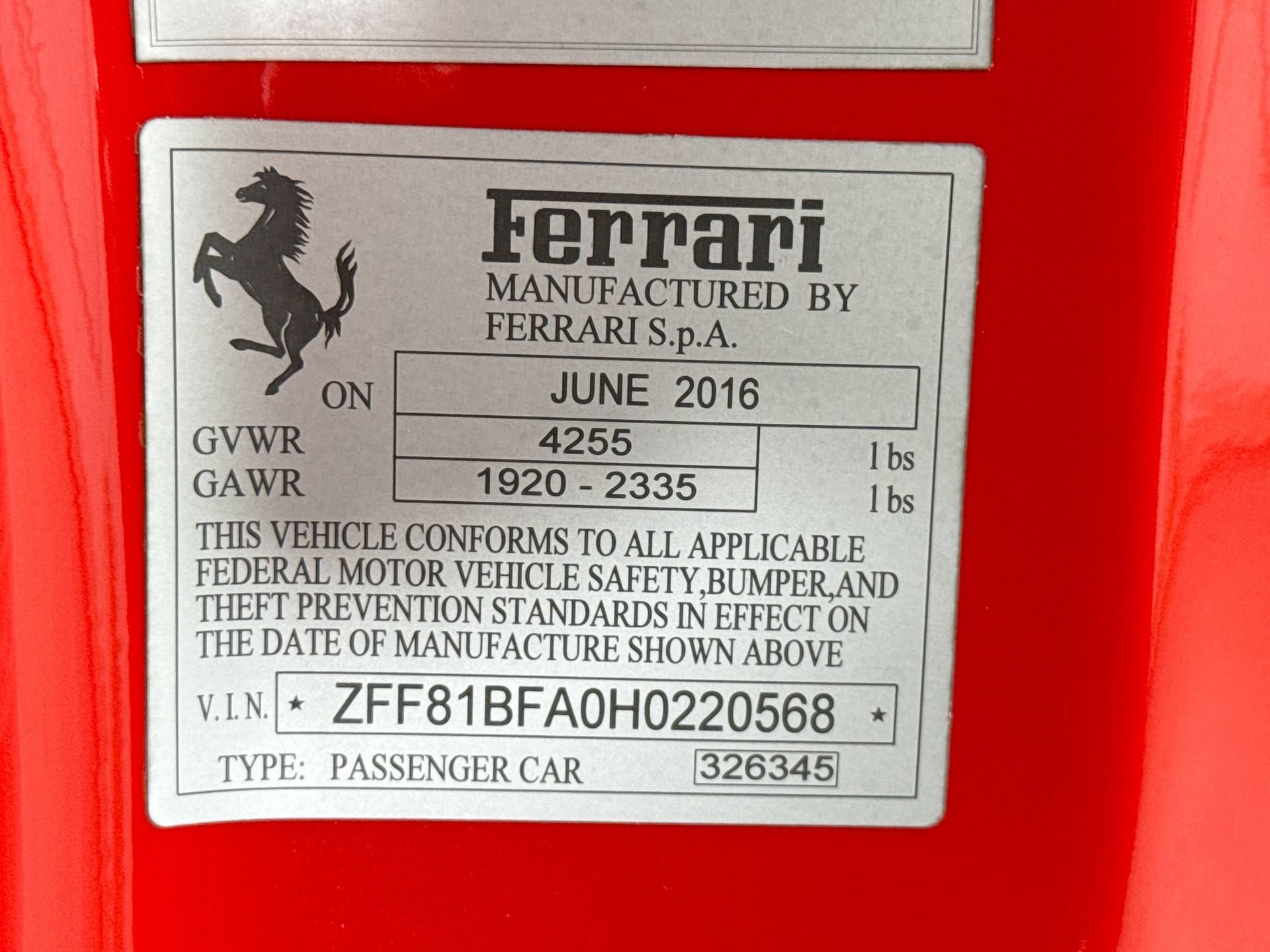 Certified 2017 Ferrari F12tdf RWD image 27