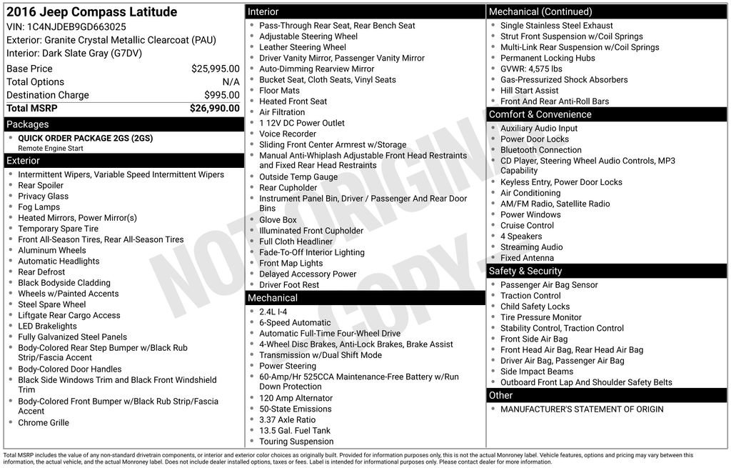 Used 2016 Jeep Compass Latitude image 7