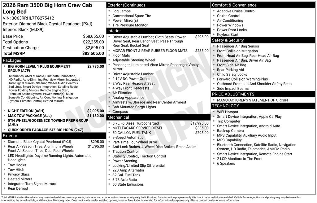 New 2026 RAM 3500 Big Horn image 9