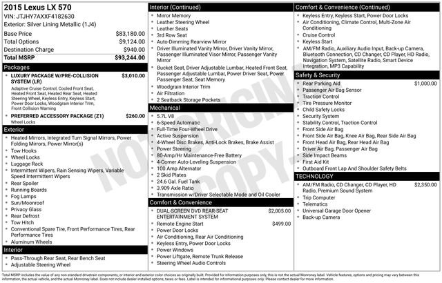 Used 2015 Lexus LX 570 4WD image 13