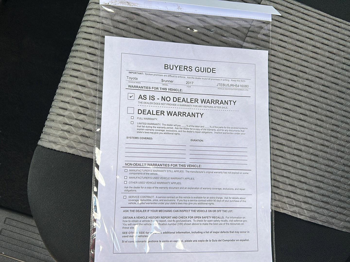 Used 2017 Toyota 4Runner SR5 image 29