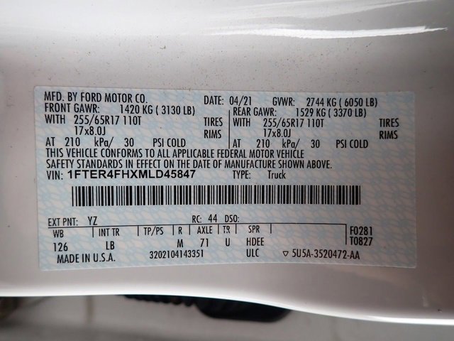 Used 2021 Ford Ranger XLT w/ Equipment Group 301A Mid image 13