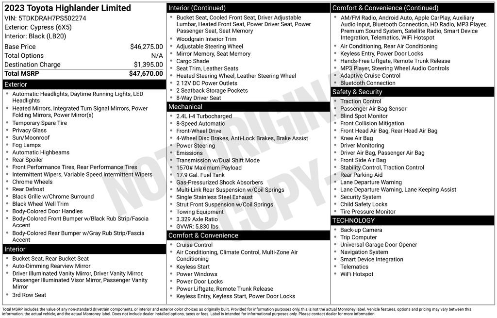 Used 2023 Toyota Highlander Limited image 35