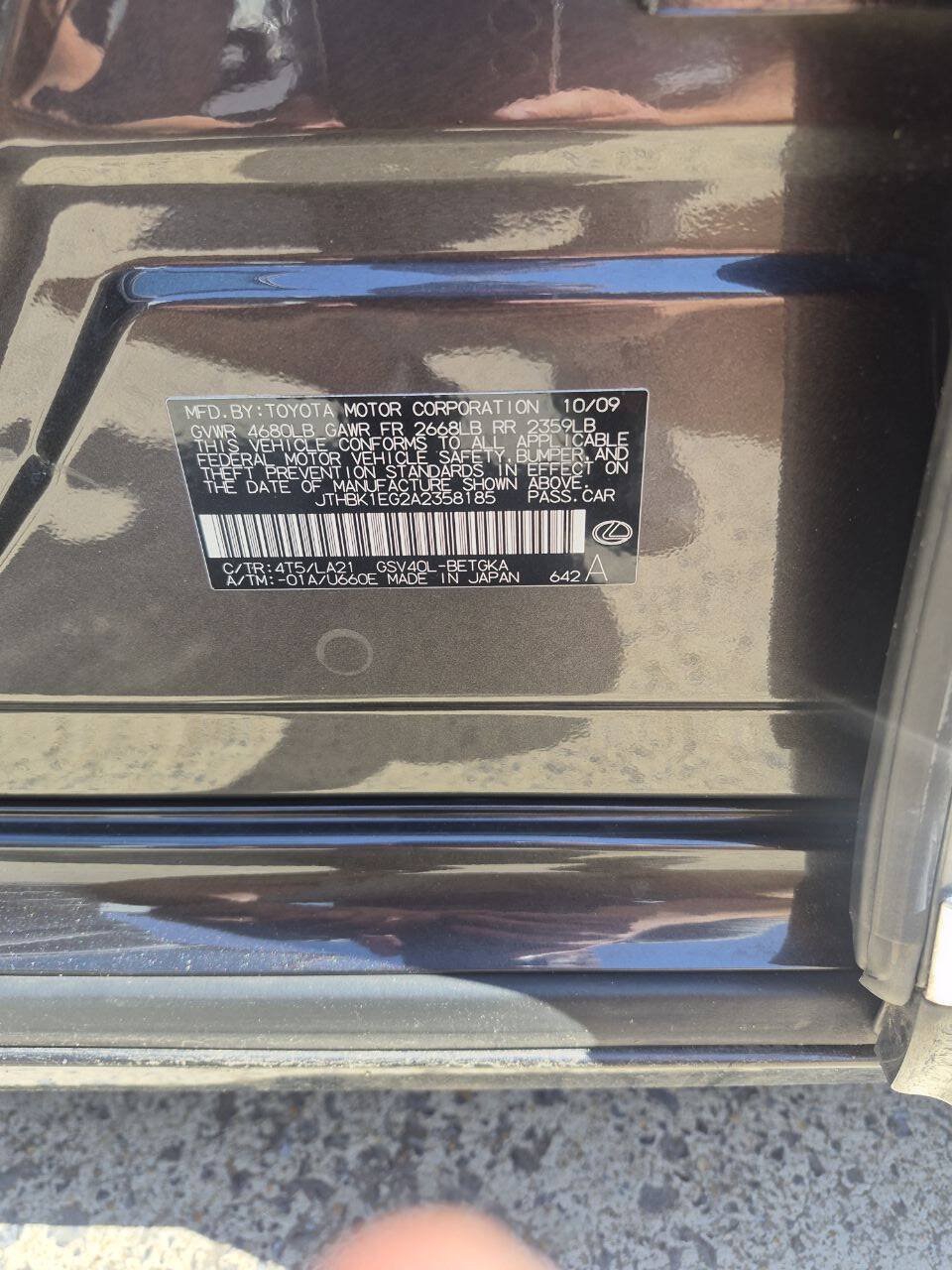 Used 2010 Lexus ES 350 w/ Preferred Accessory Package FWD image 22