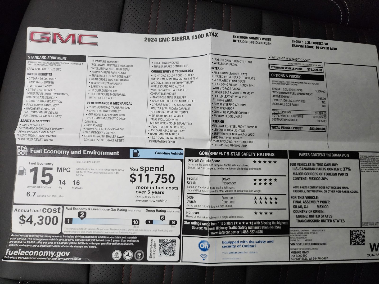 Used 2024 GMC Sierra 1500 AT4X image 56