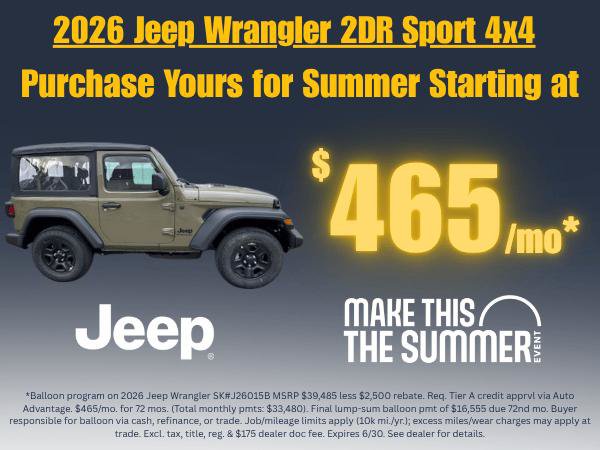 New 2026 Jeep Wrangler Sport AWD/4WD image 12