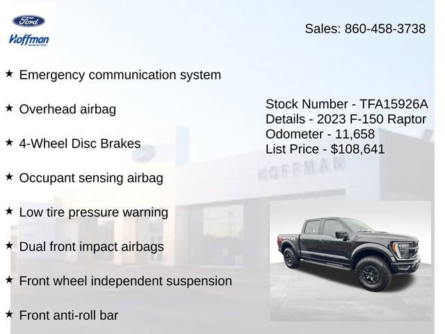 Used 2023 Ford F150 Raptor w/ Equipment Group 802A Raptor R image 30