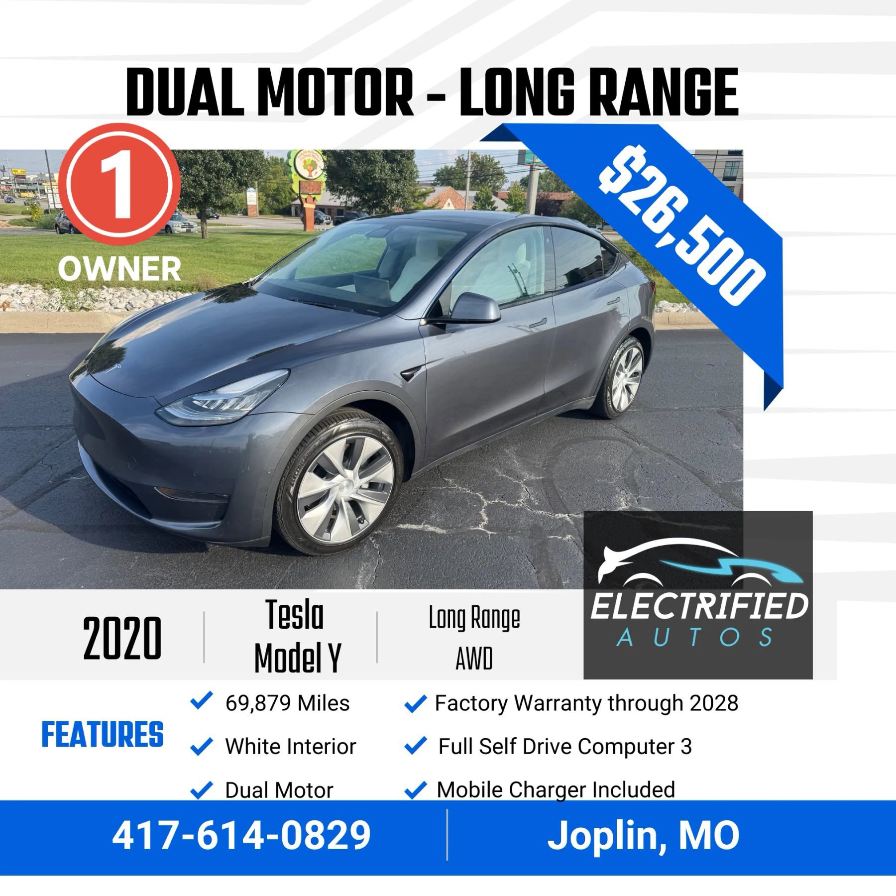Used 2020 Tesla Model Y Long Range image 1
