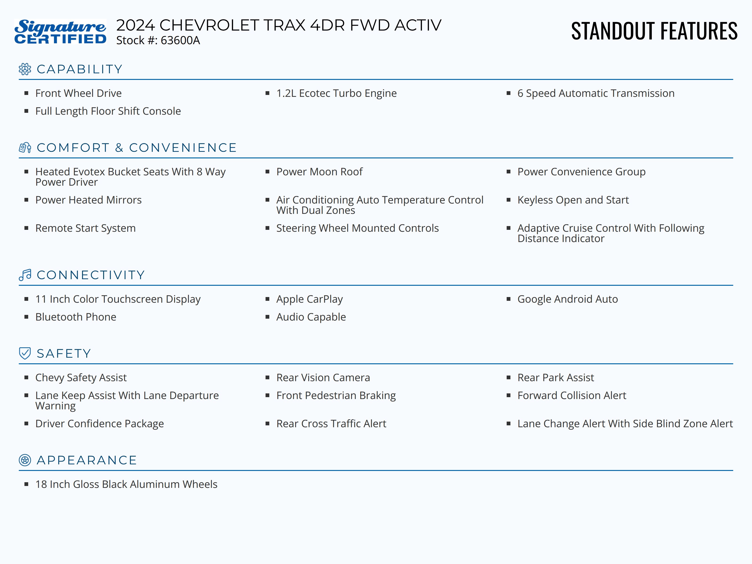 Used 2024 Chevrolet Trax ACTIV w/ Sunroof Package image 2