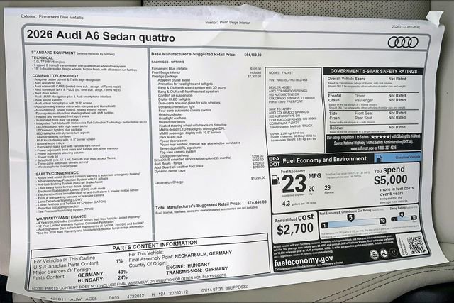 New 2026 Audi A6 3.0 image 13